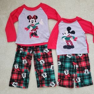 Pair of Toddler Christmas Pajamas Disney
